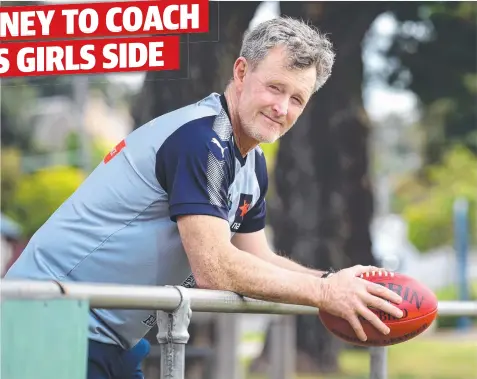  ?? Picture: DAVID SMITH ?? NEW GIG: Former AFL coach Brendan McCartney is the new Geelong Falcons girls coach.