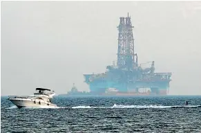  ?? AP ?? An offshore drilling rig transits the waters off Cyprus’ coastal city of Limassol.