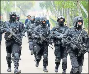  ??  ?? The NSG commandos, popularly know as ‘Black Cat’, have special skills of carrying out house interventi­on and hostage rescue can act as ‘clincher’ during a terror siege. HT FILE