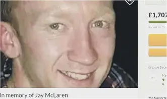  ??  ?? A GoFundMe page set up by Jay McLaren’s team=mates has now raised more than £2,000.