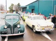  ?? Photo / Dean Taylor ?? The line-up of cars ready for the Te Awamutu leg of the Waikato Veteran, Vintage and Classic Car Club Daffodil Day Run.