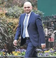  ??  ?? Sajid Javid arriving in Downing Street