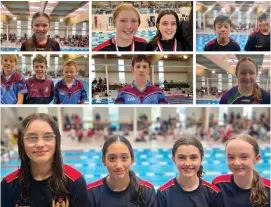  ?? ?? Swimmers from four Fermanagh Schools who competed in the USSA Schools Swimming Championsh­ips.