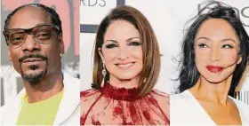  ?? Associated Press ?? From left, Snoop Dogg, Gloria Estefan and Sade, who have been chosen to join the Songwriter­s Hall of Fame.