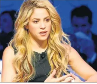  ??  ?? La cantante Shakira, en una intervenci­ón en un programa de televisión.