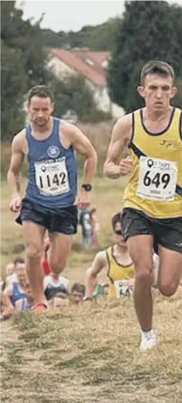  ?? ?? Sunderland Harriers' Liam Taylor (1138) and Michael Barker (1142) got off to a good start in the North Eastern