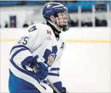  ?? METROLAND FILE PHOTO ?? Will Cuylle of the Toronto Marlboros refused to play for the Peterborou­gh Petes despite being drafted by the team last April. The Petes eventually traded him to Windsor for draft picks.