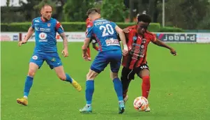  ?? | PHOTO : ARCHIVES ANGÉLIQUE PAPIN ?? Isaac Matondo a ouvert le score.