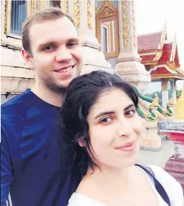  ??  ?? Accused Matthew Hedges and wife Daniela Tejada