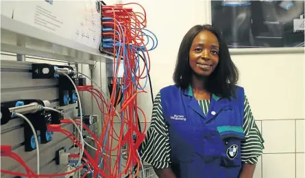  ?? / KABELO M O KO E N A ?? Nthabiseng Byrnes is the first female assembly production manager at BMW’s Rosslyn plant in Pretoria.