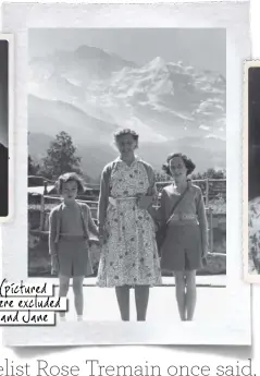  ??  ?? Rose and her sister, Jo (pictured with their beloved Nan), were excluded by their parents, Keith and Jane