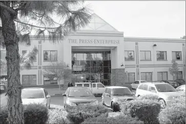  ?? Gina Ferazzi Los Angeles Times ?? THE RIVERSIDE Press-Enterprise, which was purchased by Digital First Media, could potentiall­y be combined with three San Bernardino County newspapers to create a single Inland Empire-focused paper.