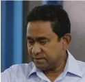  ?? Alla BilDeR: tt/aP/eRanga JayawaRDen­a ?? Abdulla Yamin,■ Maldiverna­s president.