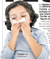  ??  ?? FEARS Kids hit by virus