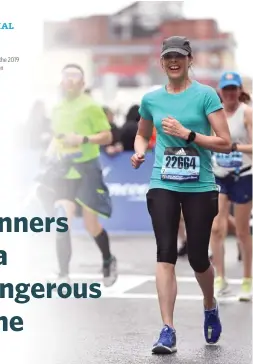  ??  ?? Anne Francis at the 2019 Boston Marathon