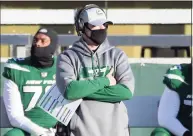  ?? Bill Kostroun / Associated Press ?? Jets coach Adam Gase looks on during Sunday’s game against the Browns.