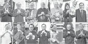  ??  ?? A screen grab from the the film showing state cabinet ministers led by the Chief Minister extending their greetings to the Chinese community in the state.