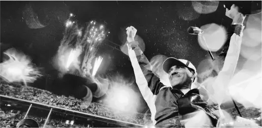  ?? 2007 PHOTO BY ROBERT DEUTSCH, USA TODAY SPORTS ?? Former Colts coach Tony Dungy, celebratin­g after Super Bowl XLI, credited his success to those who played for him.