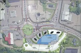  ?? Submitted pHoto ?? This conceptual plan shows Option 2, with a roundabout at the end of College Road (developmen­t could take place without affecting properties exactly as shown). For concepts of other options, visit trurodaily.com.