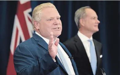  ?? ANDREW FRANCIS WALLACE TORONTO STAR ?? Premier Doug Ford plans to table legislatio­n as early as Monday that will cut the number of Toronto councillor­s to 25 for the fall election. “This is something the premier wanted to do even when he was on (Toronto) council,” said a senior government...