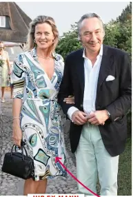  ??  ?? IHR EX-MANN
HOCHZEIT IN VENEDIG Kurz vor ihrem 40. Geburtstag gab Vicki Hinrichs Reeder Bertram Rickmers (hier bei einem Krebsessen auf Sylt) das Jawort, die Ehe scheiterte jedoch