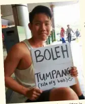  ??  ?? in held up signs written Marisha and hoong of the countries
they the national language
Thailand and travelled in (Malaysia, cambodia) to ask
for rides.