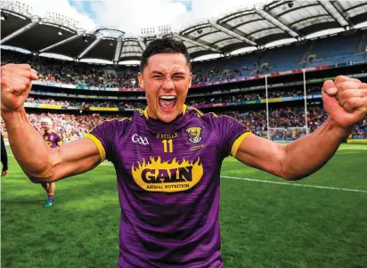  ?? RAMSEY CARDY/SPORTSFILE ?? Lee Chin, here celebratin­g Wexford’s Leinster SHC final win over Kilkenny last July, says ‘rumour and misinforma­tion’ are behind any suggestion that Model hurlers won’t play championsh­ip football for their clubs