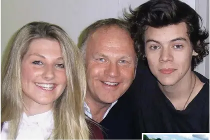  ??  ?? Family friends: Nick Jefferies with daughter Emilie and Harry