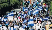  ?? Picture: AFP ?? TAKING A STAND: Anti-government protesters take part in a march dubbed ‘United Nicaragua will never be defeated’ in Granada, Nicaragua at the weekend.