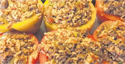  ?? SUBMITTED ?? These Stuffed Campfire Peppers should satisfy the hungry crowd around the campfire.