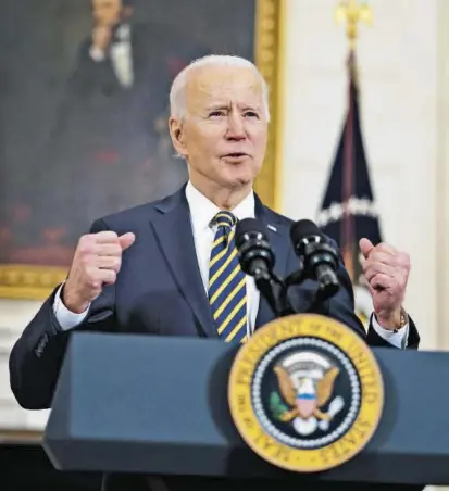  ?? FOTO GETTY ?? Joe Biden ha mostrado su disposició­n de regresar a EE.UU. al acuerdo nuclear con Irán. Sin embargo, las condicione­s que pone y contrapone la república islámica se antojan difíciles.