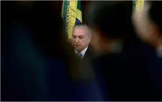  ?? Pedro Ladeira - 11.abr.17/Folhapress ?? O presidente Michel Temer; Planalto libera nomeações para a Polícia Rodoviária Federal