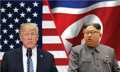  ??  ?? A composite image of Donald Trump and Kim Jong-un. Composite: The Guardian