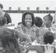  ?? PABLO MARTINEZ MONSIVAIS, AP ?? Ex- first lady Michelle Obama urged healthy food to reduce salt and fat in school lunches.