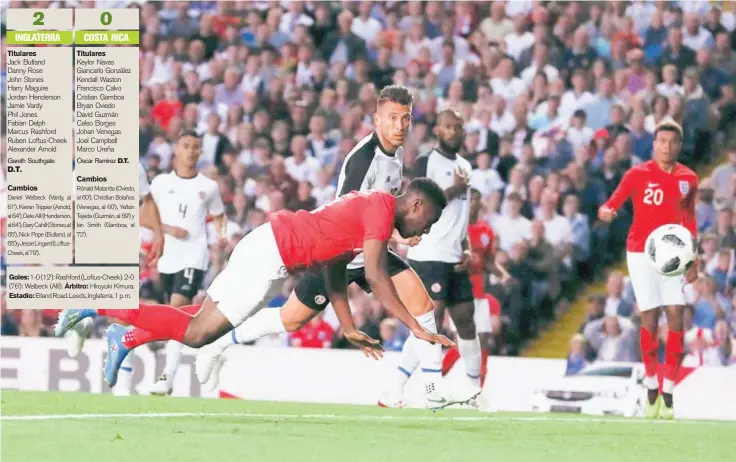  ?? AP ?? Danny Welbeck ingresó de cambio y provocó la segunda anotación de Inglaterra, cuando cabeceó en solitario tras un centro de Dele Alli (20).