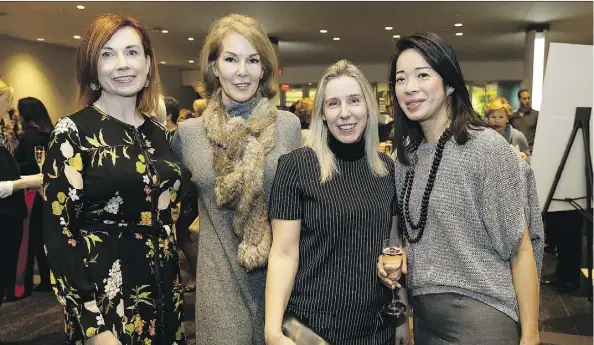  ?? PHOTOS: CODIE MCLACHLAN ?? Leanne Blais, Diane Kirwin, Shannon Habib and Debra Leung at the Festival of Trees luncheon gala.