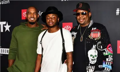  ?? Photograph: Rodin Eckenroth/Getty Images ?? Landon Brown, Bobby Brown Jr and Bobby Brown in Hollywood, California, in 2018.