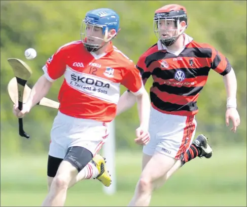  ??  ?? Brendan Wirhers (Banteer) on the attack against Newmarket in the Ksnturk Crddit Union Duhallow JAHL
Photo by John Tarrant