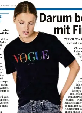  ?? SHOP.VOGUE.DE ?? Die «Vogue»-Kollektion ist ein Erfolg.