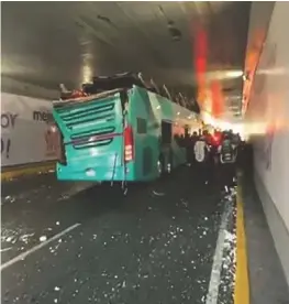  ?? ESPECIAL ?? Los poblanos viajaban de regreso a su estado natal tras asistir al Carnaval de Mazatlán.