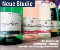  ??  ?? Das bekanntest­e „Ostprodukt“- Rotkäppche­n-Sekt aus Freyburg an der Unstrut.