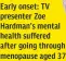  ?? ?? Early onset: TV presenter Zoe Hardman’s mental health suffered after going through menopause aged 37