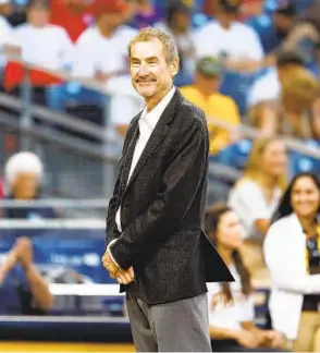  ?? K.C. ALFRED U-T ?? Padres’ owner Peter Seidler, shown at a game at Petco last season, has become a big spender in a market in which history tells us the little handbasket should be enough, not the cart.