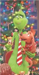  ?? ILLUMINATI­ON/UNIVERSAL PICTURES ?? The Grinch and his dog Max can celebrate ruling the box office.