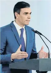  ?? ZIPI / EFE ?? Pedro Sánchez, en su declaració­n de ayer