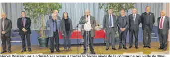  ??  ?? Hervé Desserouer a adressé ses voeux à toutes le forces vives de la commune nouvelle de Mortain-Bocage.