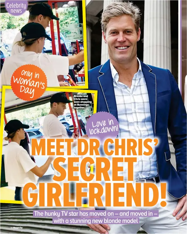  ??  ?? Brooke and Chris were seen shopping at Bunnings together.
Love in lockdown!