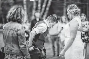  ?? CONTRIBUTE­D ?? “Dancing at the wedding was the proudest moment of my life,” Chris Said. “I managed to stand up and dance after being told that it was not going to happen.” Amazingly, Kate Jollymore’s wedding was June 23, 2017, five years to the day after the accident that paralyzed him from the neck down.