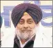  ??  ?? Sukhbir Singh Badal