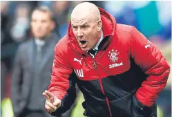  ??  ?? Rangers boss Mark Warburton knows there is work to be done at Ibrox.